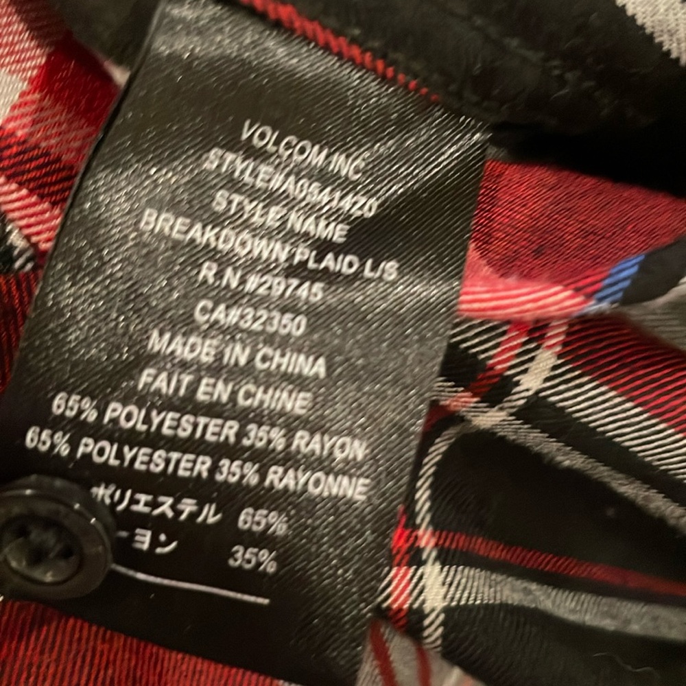 Volcom Classic Fit Flannel Button Down Shirt - image 7